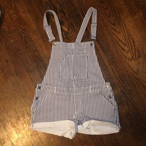 Almost Famous Striped Overalls